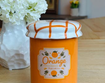 Orange Marmalade Jar Wax Warmer with 2oz of Pink Lemonade Wax Melts