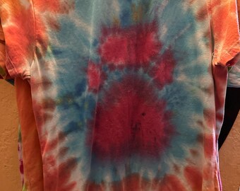 Koszulki tie-dye z nadrukiem Paw Print