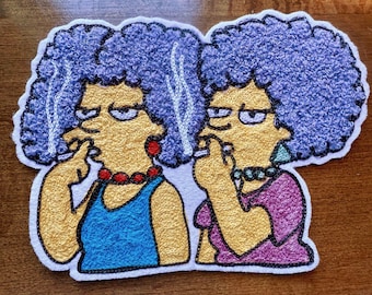 Chainstitch Embroidered Patty and Selma