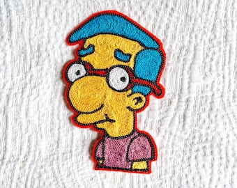 Chainstitch Embroidered Milhouse - red border