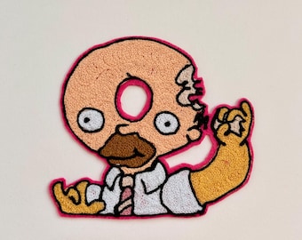 Chainstitch Embroidered Donut Homer