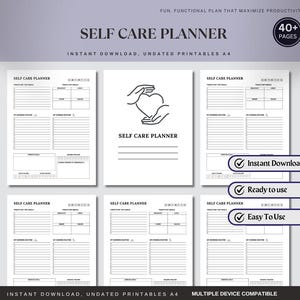 Self Care Planner, Weekly Planner, Wellness Journal, Mental Health Organizer, Daily Reflection Notebook