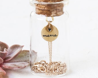 Mama Necklace, Mom Pendant, Mama Charm Necklace, Mother's day gift, New Mom Necklace, Mother Necklace, New Mom Gift, Love Mom Necklace