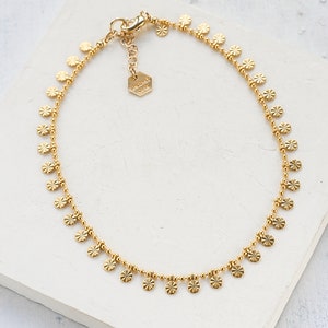 Gold Coast Anklet, Delicate Anklet, Tiny Coins Anklet, Gold Ans Silver Jewelry