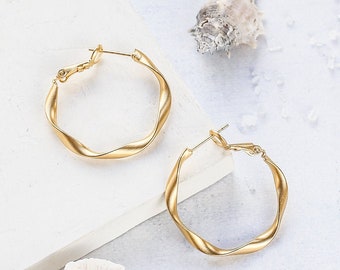 Vibe Earrings, Hoop Earrings, Gold Silver Jewelry