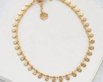 Gold Coast Anklet, Delicate Anklet, Tiny Coins Anklet, Gold Ans Silver Jewelry