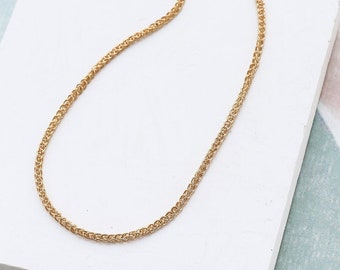 Basic Knitted Necklace, Basic Chain, Simple Chain, Simple plain Chain, Gold Chain, Minimalist Chain Necklace,