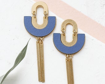 lagos Earrings, Gold Statement Earrings, FORMICA® Earrings, Tribal Earrings, Geometric Earrings, Dangling Earrings, African Earrings