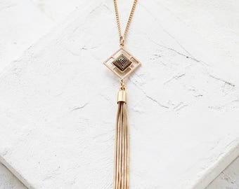 Collier tarot, long collier bohème, collier gitane, collier à pampilles, long collier bohème, collier à franges,