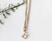 Tiny Initial Necklace, Personalized Monogram Jewelry, Alphabet Pendant Necklace, Letter Necklace, Letter Pendant