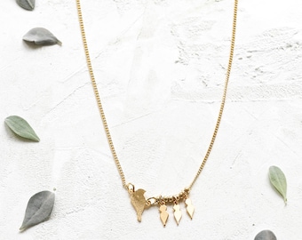 Baby Bird Necklace, Family Jewelry, Birds Lovers Jewelry, Golden Birds, Birds Family Jewelry