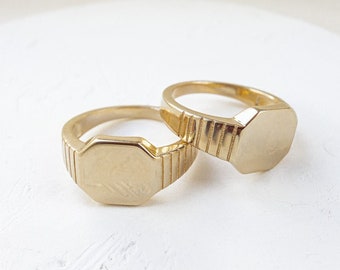 Signet Pinky Ring, Gold Signet Ring, Signature Ring, Silver Signet Ring, Statement Ring