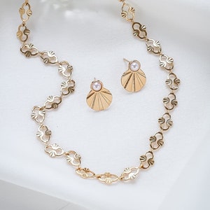 Edith Necklace, Gold Link Necklace, Short Chain Necklace, Link Chain Necklace, Thick Chain Necklace