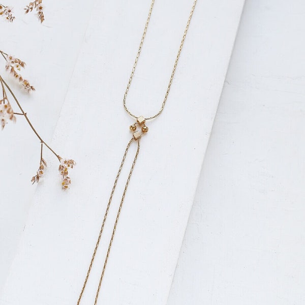 Long Y Necklace Etsy