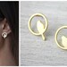 Bird in a Nest Post Earrings, Bird Earrings, Birds Lovers Gift, Bird In Circle, Animals Jewelry, Gold Silver Plating, Nature Inspired
