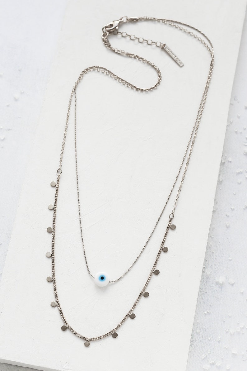 Mati Necklace Layered Necklace Eye Necklace Layered Beaded Etsy