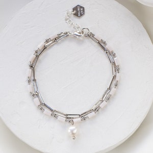 Alexa Bracelet, Glass Crystal Beaded Bracelet, Pearl Bracelet image 9