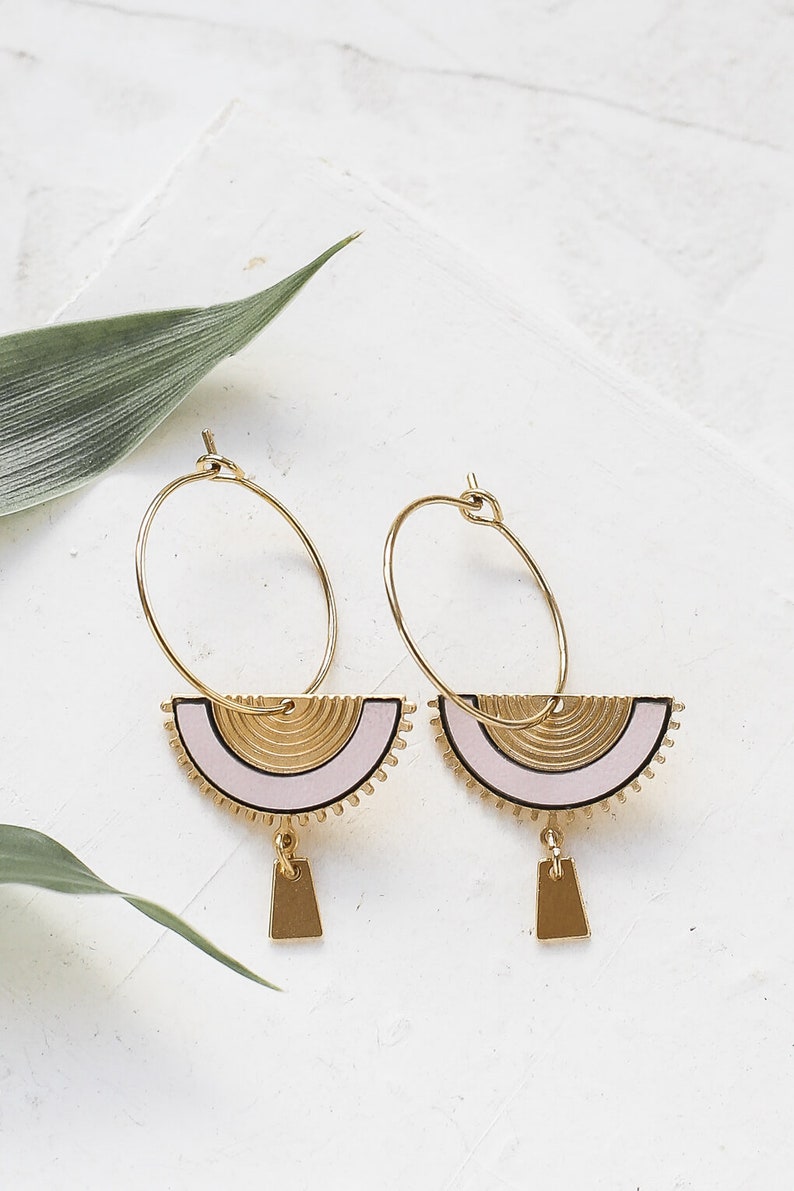 Swahili Hoop Earrings Gold Hoop Earrings Hanging element | Etsy