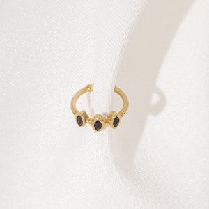 Juliette Ear Cuff, Non Pierced Earring, Small Zirconia Stones, Single Cuff Earring, Helix Hoop image 1