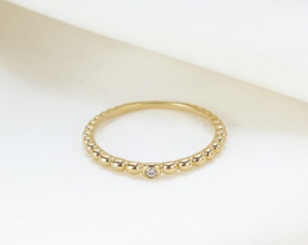 Madison Ring, Stone Ring, Delicate Ring, Minimal Ring Zirconia Stone Jewelry
