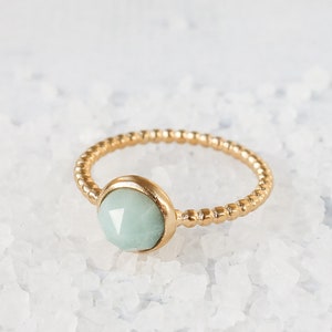 Phoebe Ring, Statement Ring, Signature Ring, Boho Ring, Bohemian Jewelry 5 US Amazonite