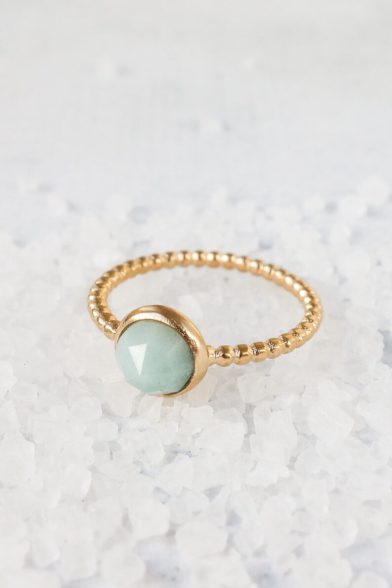 Phoebe Ring, Statement Ring, Signature Ring, Boho Ring, Bohemian Jewelry 5 US Amazonite