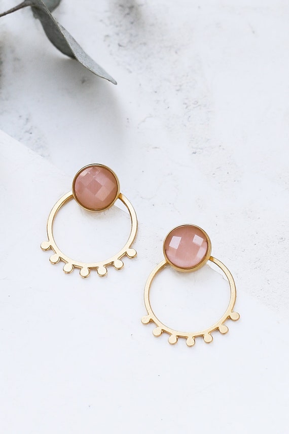 Classic 24k Gold Layered Round Earrings | Parakkat Jewels