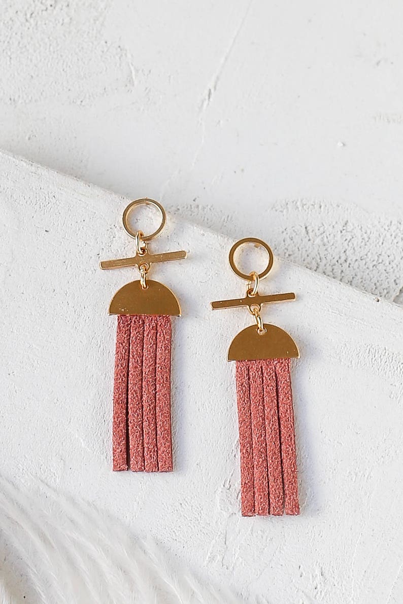 Adela Earrings Statement Earrings Fringe Earrings Pastel Etsy