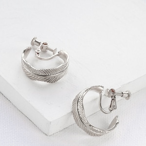 Sage Clip-On Earrings, Big Hoop Earrings, Minimalist Earrings, Elegant Earrings image 3