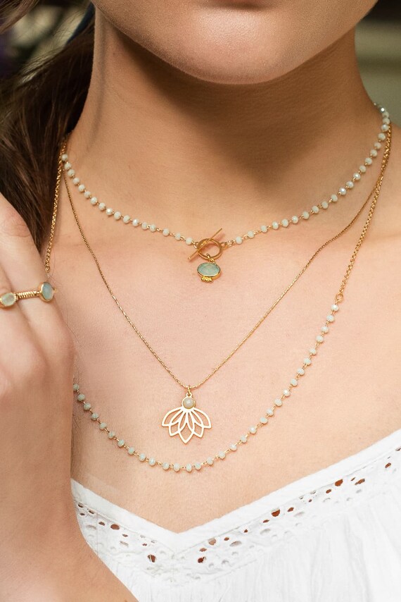 Lotus stone jewelry clearance