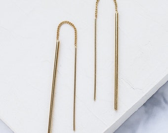 Boucles d'oreilles Sandrine, pendants d'oreilles, pendants d'oreilles minimalistes, pendants d'oreilles longues