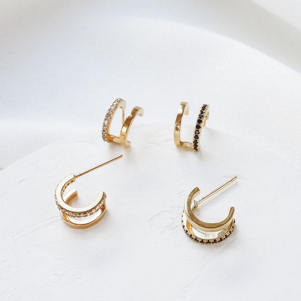 Double Hoop Earrings Etsy