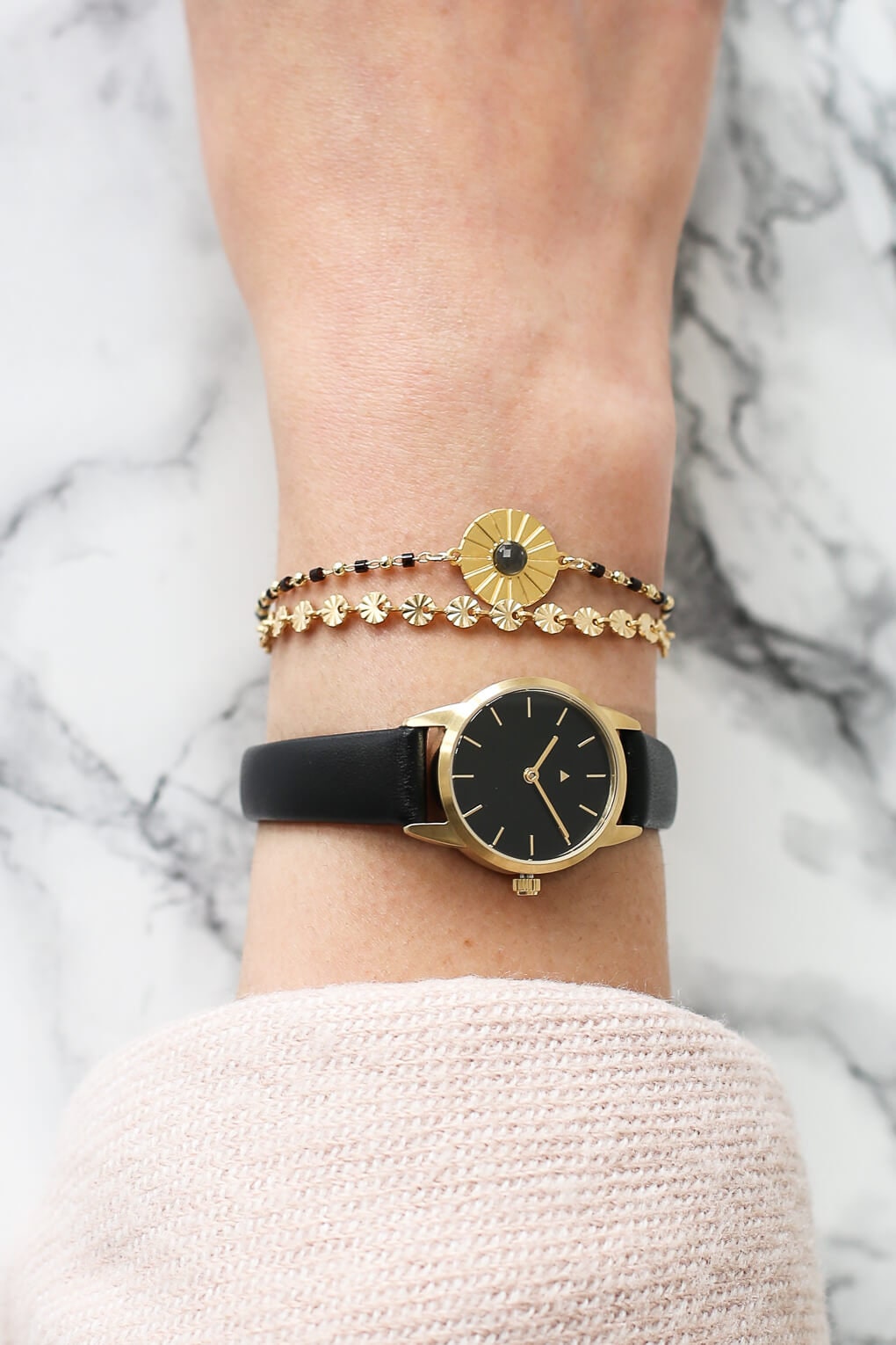 Black gold wrist watch best sale