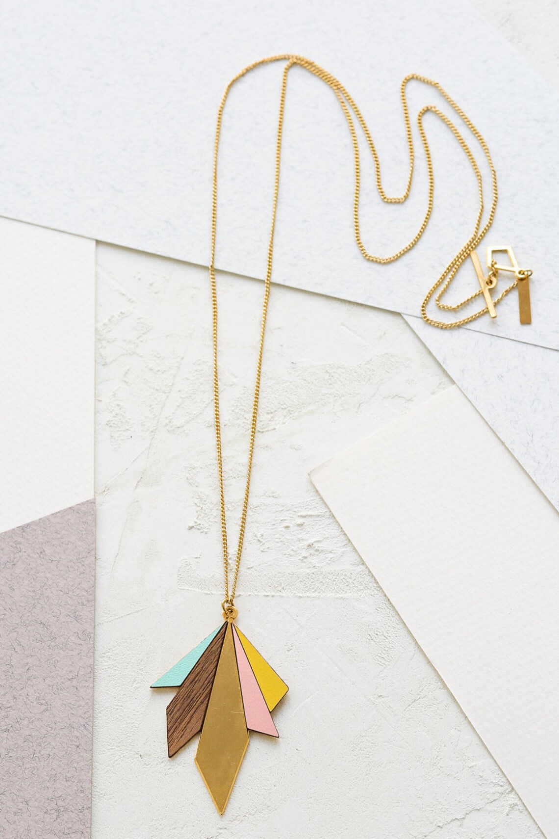 Long Northern Lights Necklace Veneer Necklace Formica Etsy