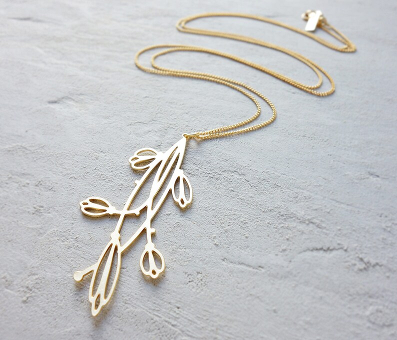 Long Camille Necklace Art Nouveau jewelry signature Etsy