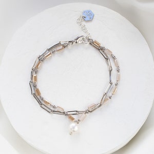 Alexa Bracelet, Glass Crystal Beaded Bracelet, Pearl Bracelet image 7