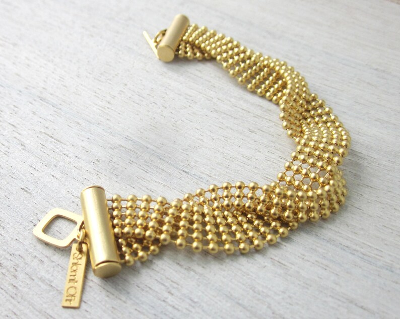 Braided Bracelet in Gold Etsy