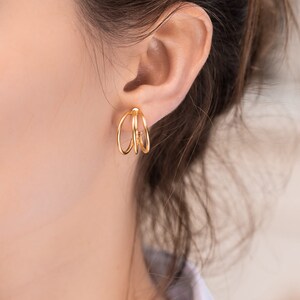 Ibiza Clip-On Earrings, Hoop Earrings, Gold And Silver Plated, Classic Hoop Earrings image 2