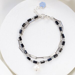 Alexa Bracelet, Glass Crystal Beaded Bracelet, Pearl Bracelet image 4