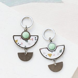 Muse Earrings, Terrazzo Pattern, Terrazzo Earrings, Terrazzo Pendant, Formica Pendant, image 8