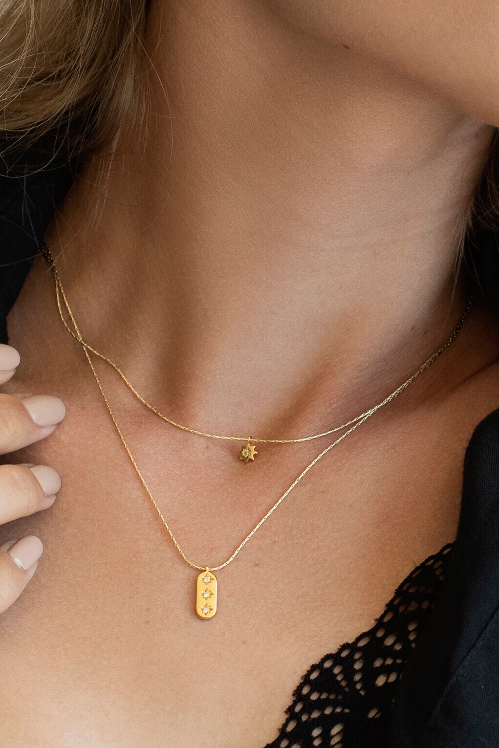 Allure Necklace, Pendant Set Layered Necklace, Dainty