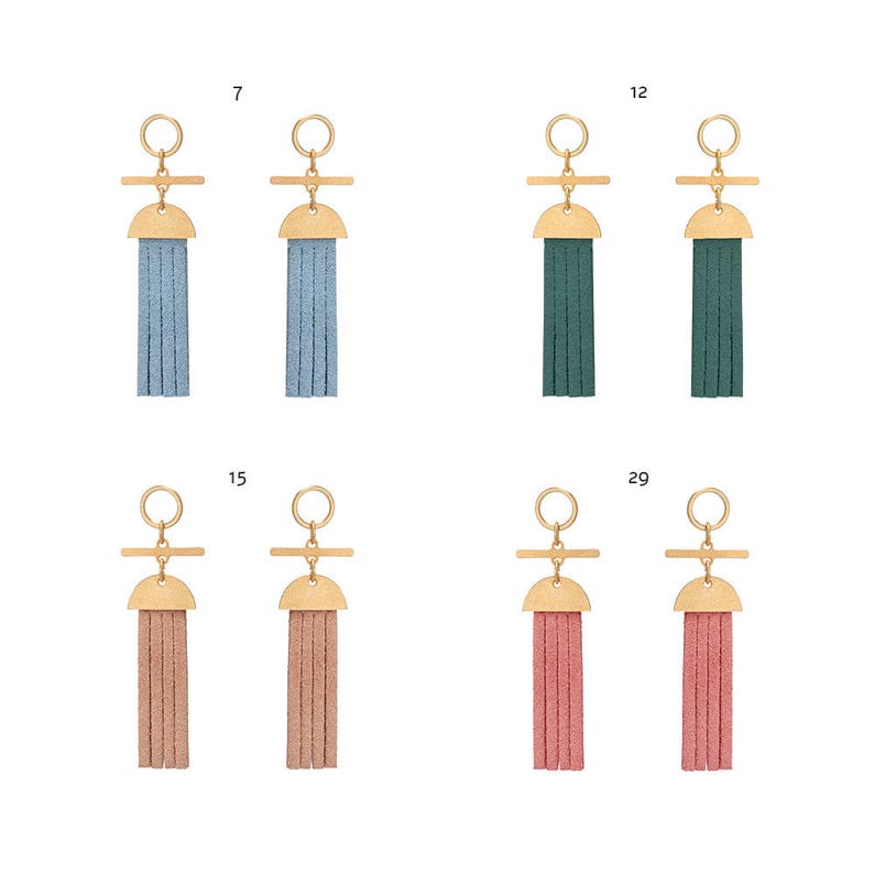 Adela Earrings Statement Earrings Fringe Earrings Pastel Etsy