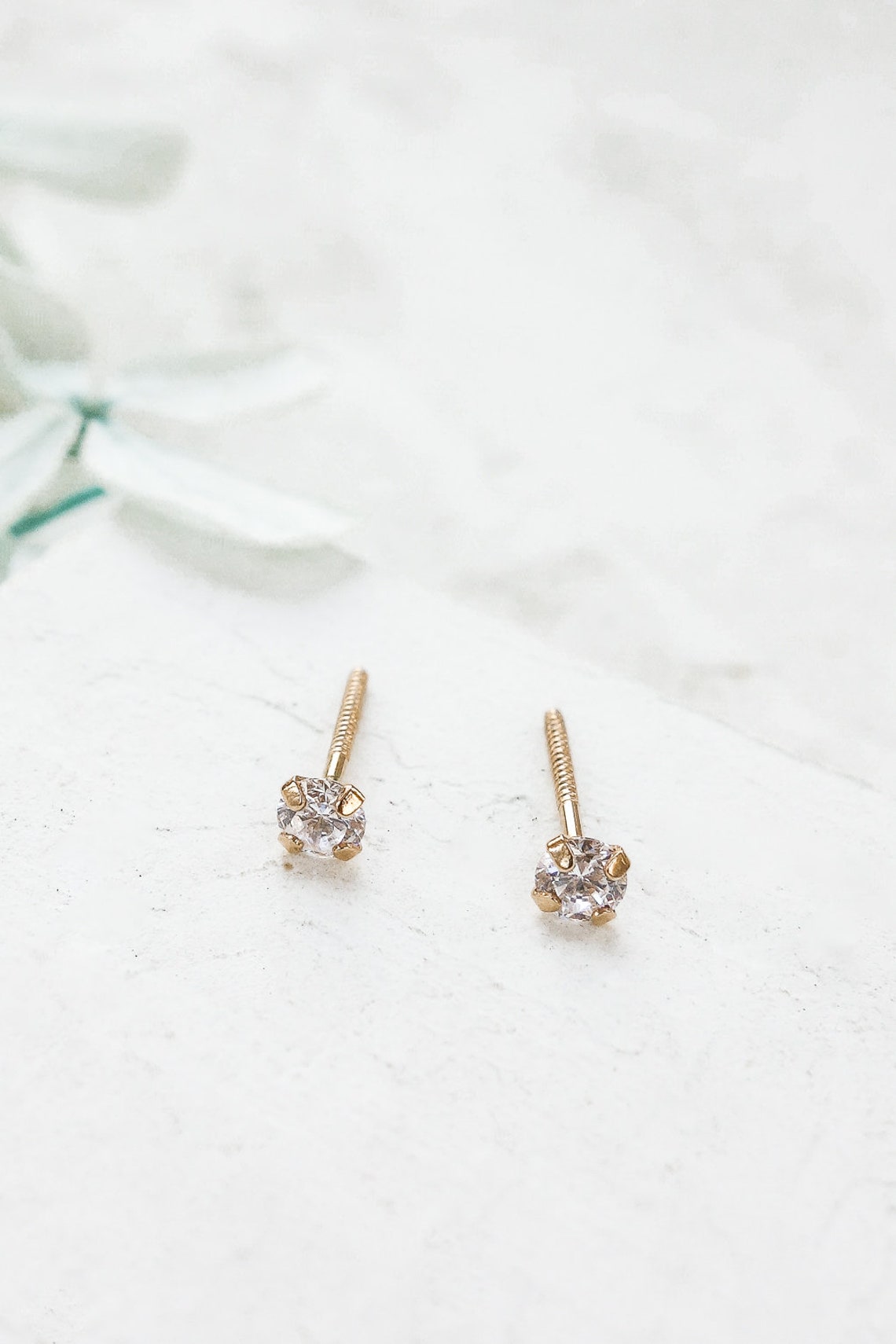 Drew Earrings in 14K Gold Solid Gold Earrings 14K Yellow Etsy