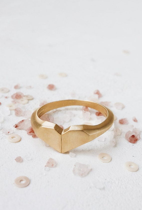 Buy Origami Heart Ring Pre Order , Statement Ring, Origami Ring, Gold Ring,  Love Ring, Valentines Heart Ring, Friendship Ring, Online in India - Etsy