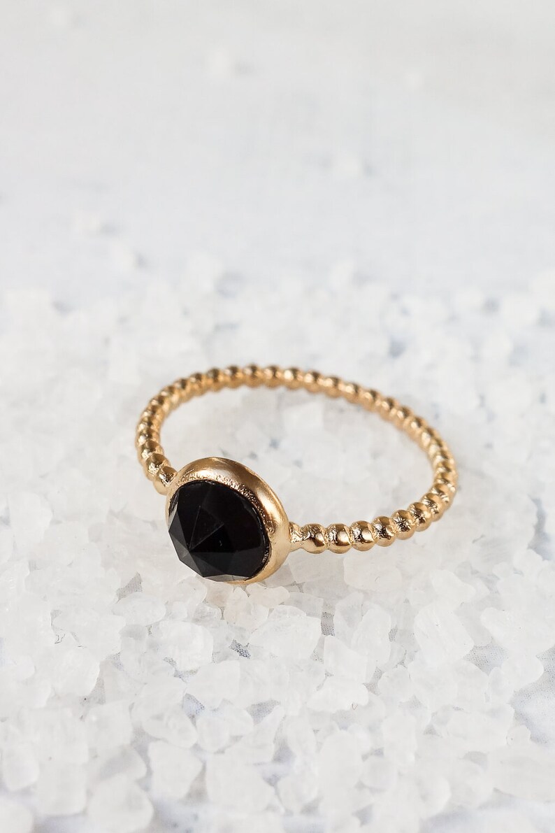 Phoebe Ring, Statement Ring, Signature Ring, Boho Ring, Bohemian Jewelry 5 US Black Onyx