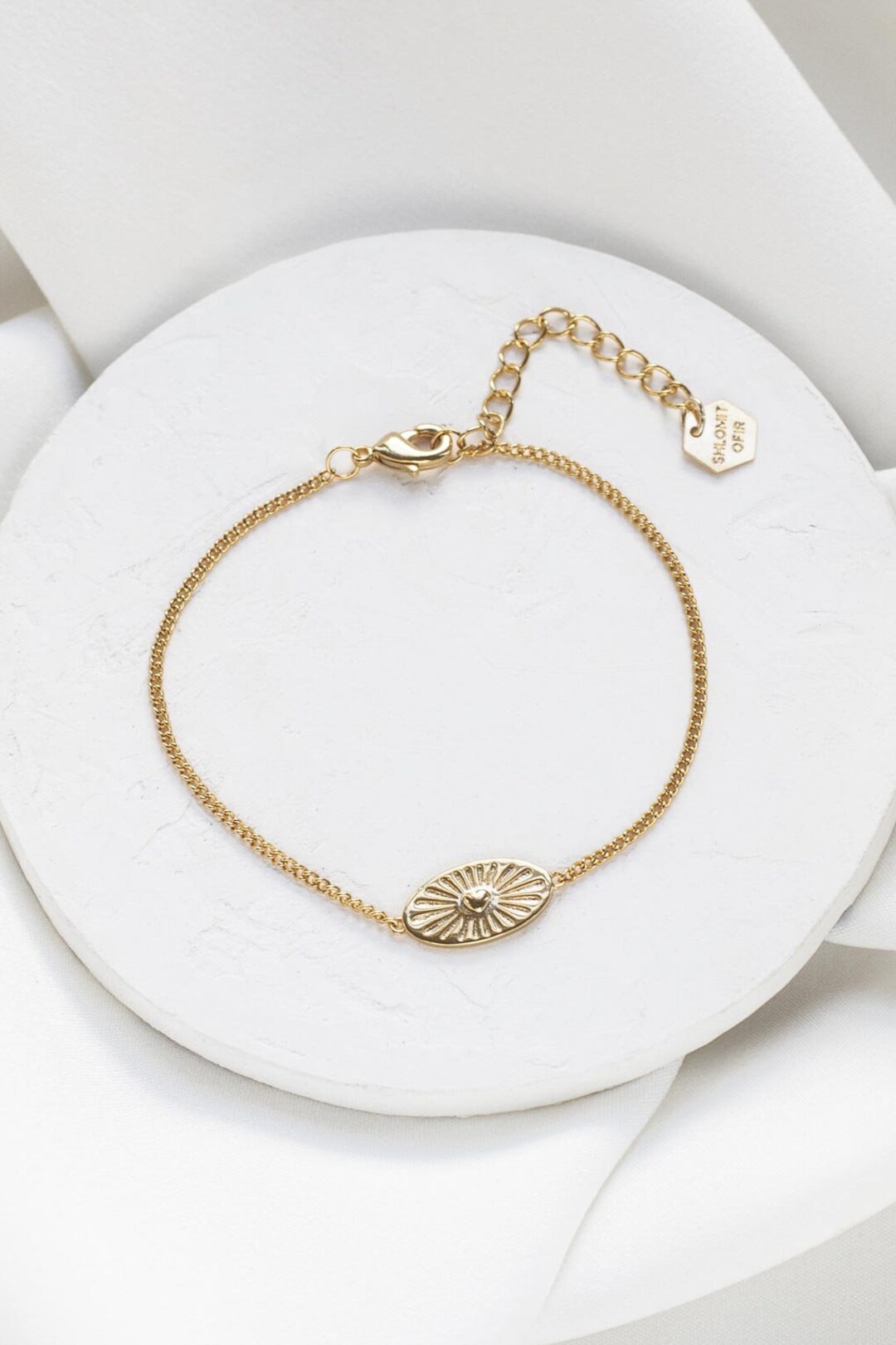 Lenox Bracelet, Chain Bracelet, Textured Element Bracelet