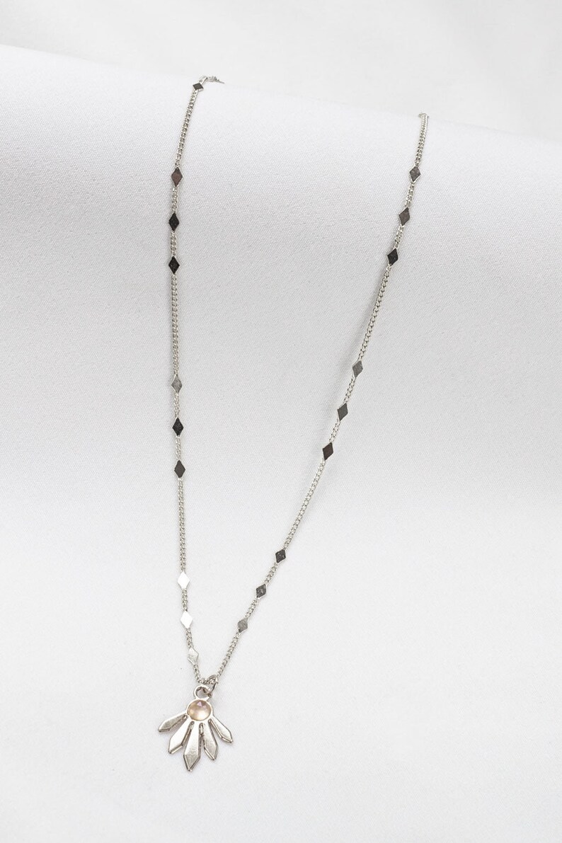 Didi Necklace, Botanical Necklace, Simple Necklace, Delicate Necklace, Stone Necklace, Pedant Necklace image 5