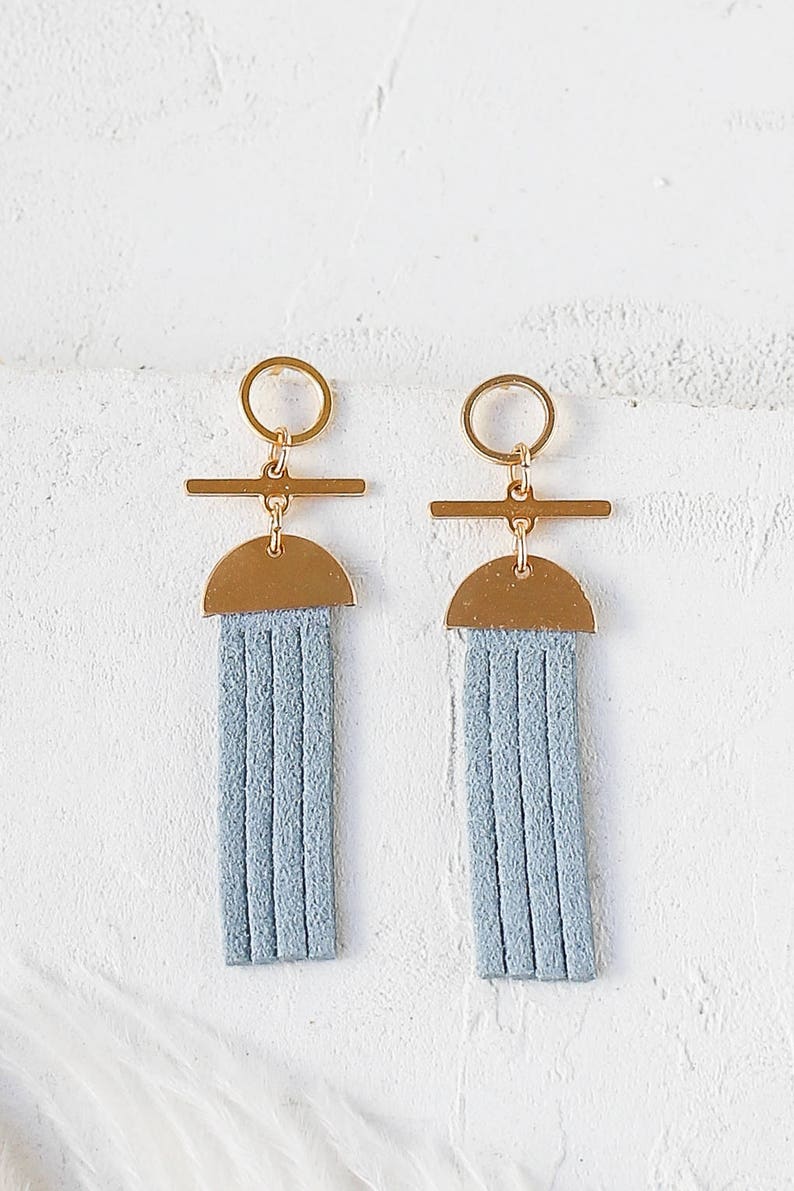 Adela Earrings Statement Earrings Fringe Earrings Pastel Etsy