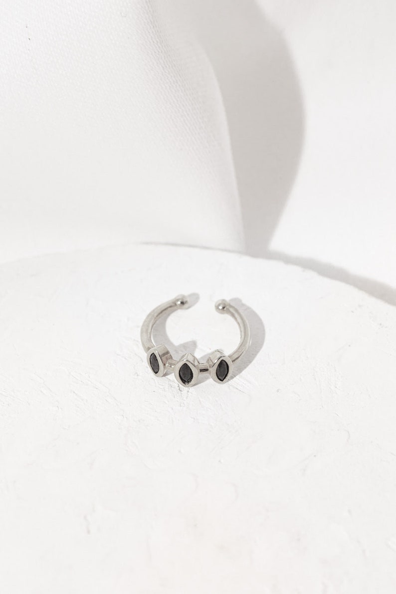 Juliette Ear Cuff, Non Pierced Earring, Small Zirconia Stones, Single Cuff Earring, Helix Hoop image 7