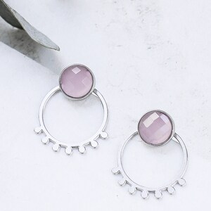 Miya Ear Jackets, Elements Earrings, Glass Stone Earrings image 9